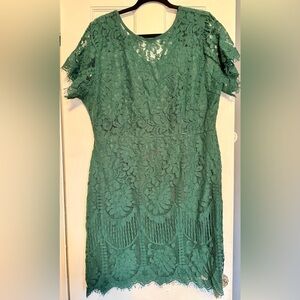 Elegant Green Lace Dress